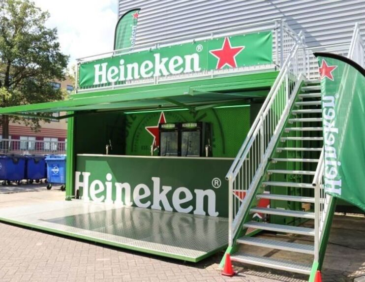Heineken festival container met trap en dakterras