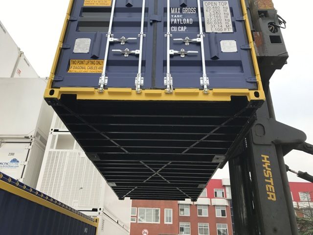 Onderkant van de 20ft open top Offshore container 